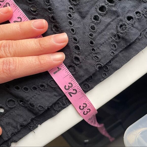 LA BLANCA WOMEN’s EYELET CASUAL MINI DRESS/ BEACH COVER UP BLACK‎ SZ SMALL - Picture 8 of 11